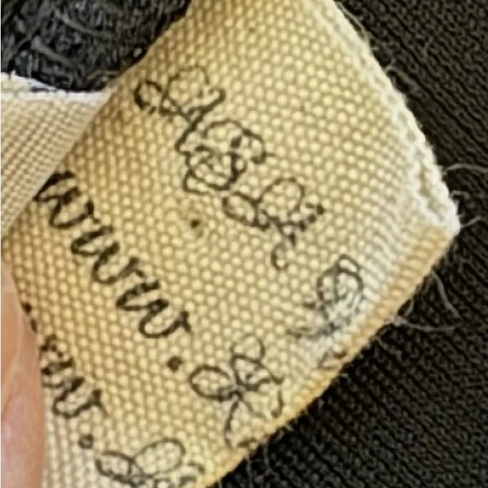 ASA Black Velvet Embroidered Floral Bohemian Style Dress - Picture 3 of 13